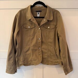 GAP Tan Stretch Long Sleeve Jean Jacket - XL